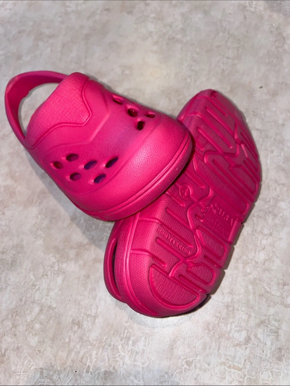Pink Slip-On Clogs with Brown Faux-Fur Lined Slippers